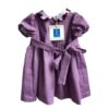 Vestito mezza manica a palloncino con fiocchi al colletto