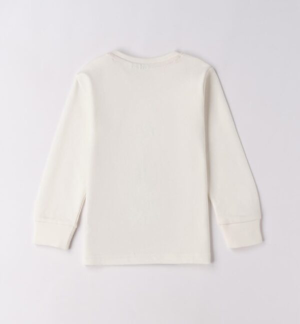 T-shirt manica lunga con stampa orso