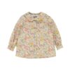 Completo cardigan, camicia fiorata e pantalone in velluto