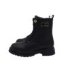Anfibio in eco pelle con logo lacci e zip