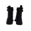 Stivaletto in pelle con fibbia laterale e zip