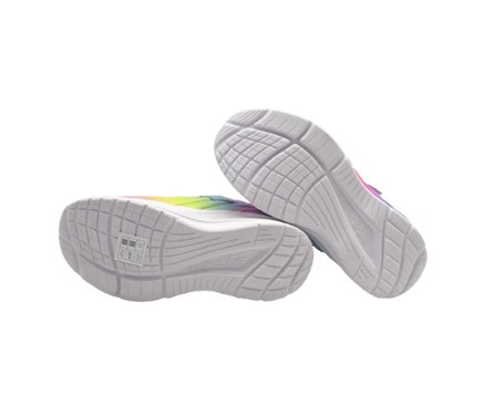 Scarpa ginnica in tessuto tecnico lacci e velcro con luc