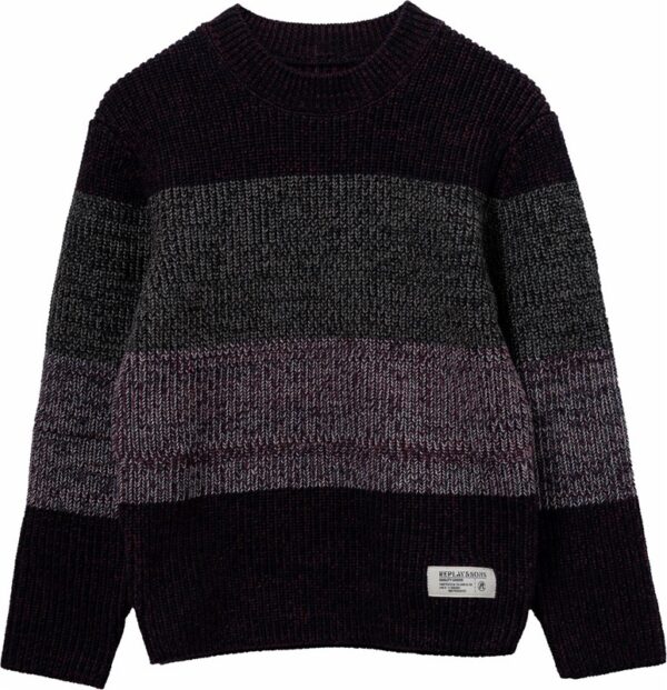 08803BFE2BE84124FAEA43CCF695A8F6_ Maglione a righe in cotone misto cashmere