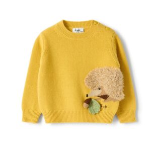 Maglione con ricamo riccio