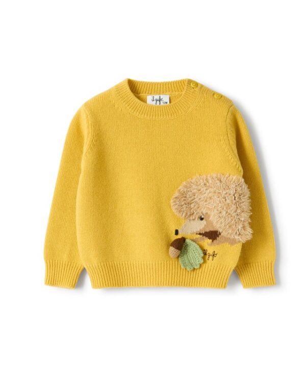 Maglione con ricamo riccio