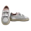 Sneaker in pelle laminata con doppio velcro