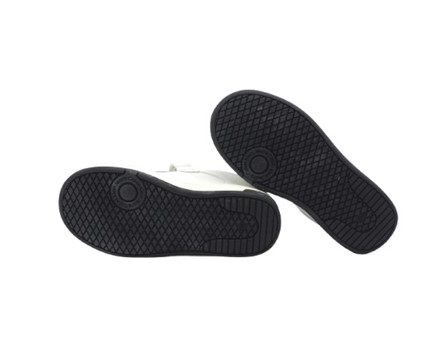 Sneaker in eco pelle con velcro e lacci
