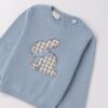 Maglione con coniglietto pied de poule