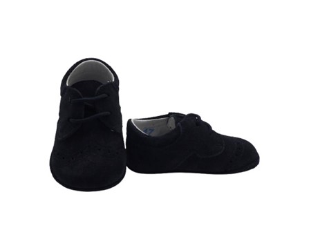 Scarpa culla in camoscio con lacci