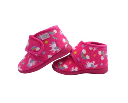 Pantofola in panno con velcro