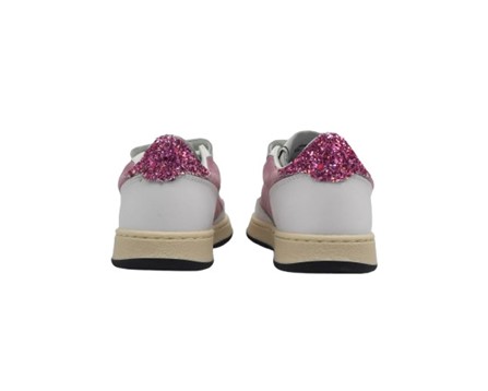 Sneaker in pelle e camoscio con doppio velcro