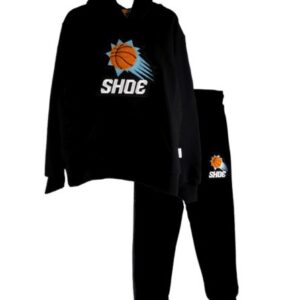 Completo felpa con cappuccio e pantalone con logo spugna