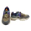 Sneaker in tessuto tecnico ed eco pelle con lacci elastici