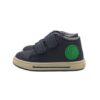 Sneaker primo passo in pelle con doppio velcro