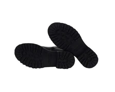 Stivaletto in pelle con fibbia laterale e zip