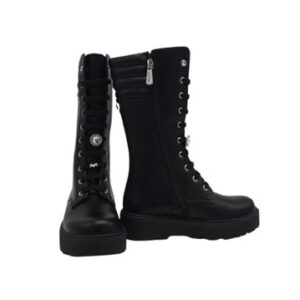 Anfibio alto in eco pelle con lacci e zip
