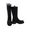 Stivale alto in pelle con zip