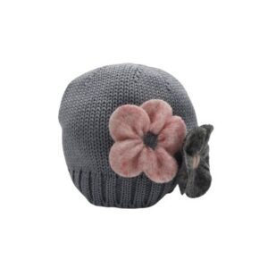 Cappello con fiore in panno