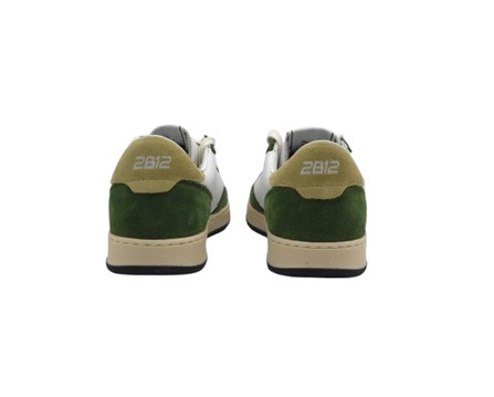 Sneaker in pelle e camoscio con lacci