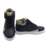 Sneaker alta in pelle con lacci e zip