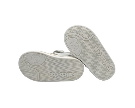 Sneaker primo passo in pelle e micro glitter con lacci