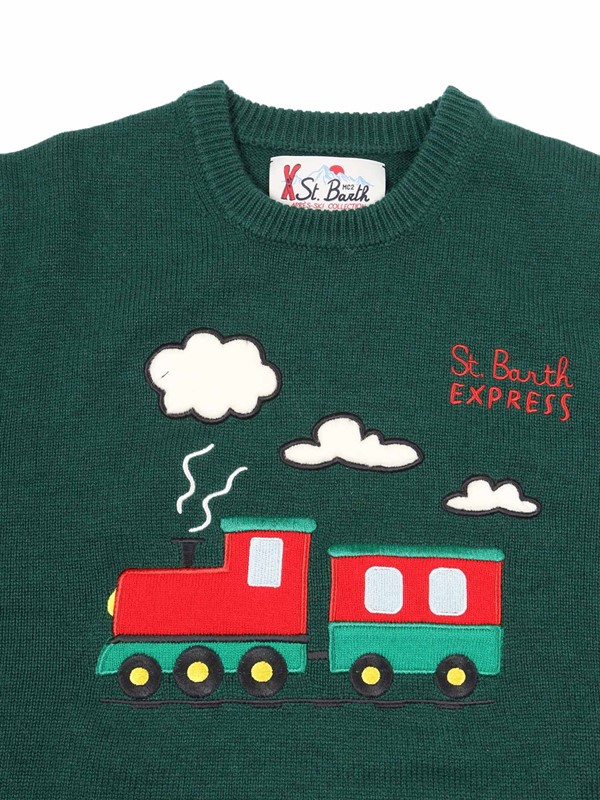 Maglione con applicazione treno