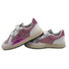 Sneaker in pelle e camoscio con doppio velcro
