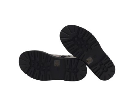 Anfibio in eco pelle laminata con lacci e zip