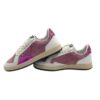 Sneaker in camoscio e glitter con lacci