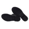 Stivaletto in pelle con fibbia laterale e zip