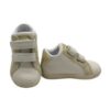 Sneaker primo passo in pelle con doppio velcro
