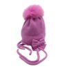 Cappello con para orecchie e pon pon