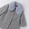 Cappotto collo pelliccia removibile e taschine con strass