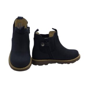 Stivaletto in camoscio con elastico laterale e zip