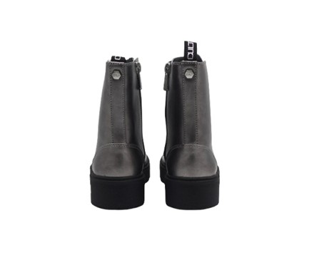 Anfibio in eco pelle laminata con lacci e zip
