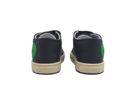 Sneaker primo passo in pelle con doppio velcro