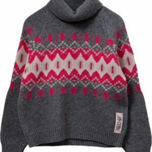 Maglione collo alto realizzato in misto lana