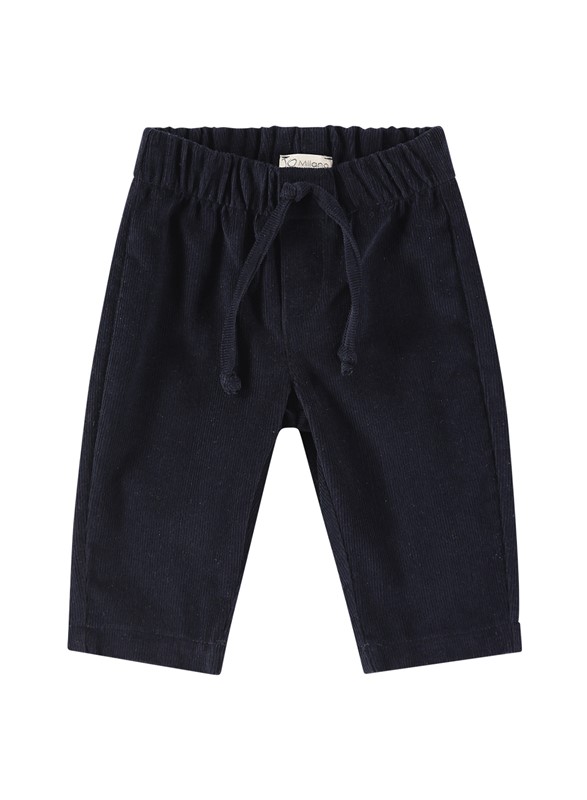 Pantalone in velluto con coulisse