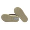 Sneaker primo passo in pelle laminata e glitter con velcro