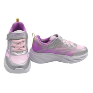 Scarpa ginnica in tessuto tecnico lacci e velcro con luci