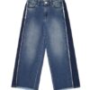 Pantalone in denim bicolor