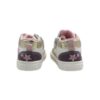 Sneaker primo passo in pelle e micro glitter con lacci