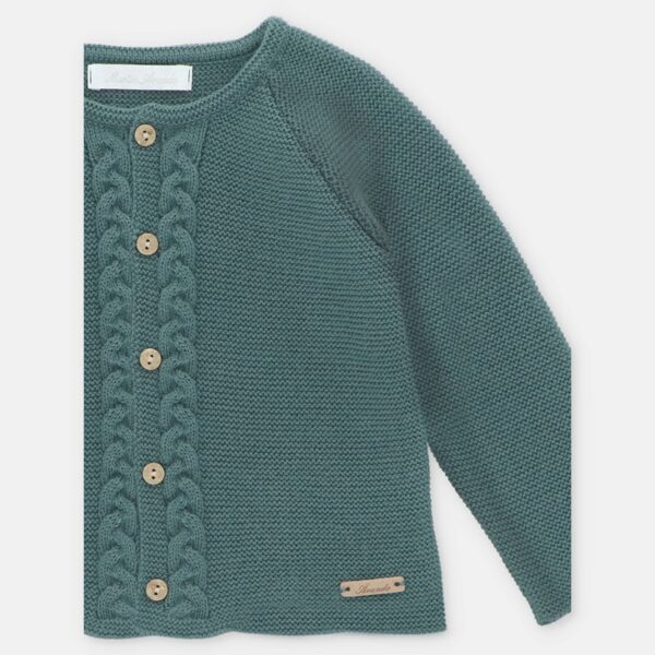 Completo vestitino con coulotte e giacchino con trecce