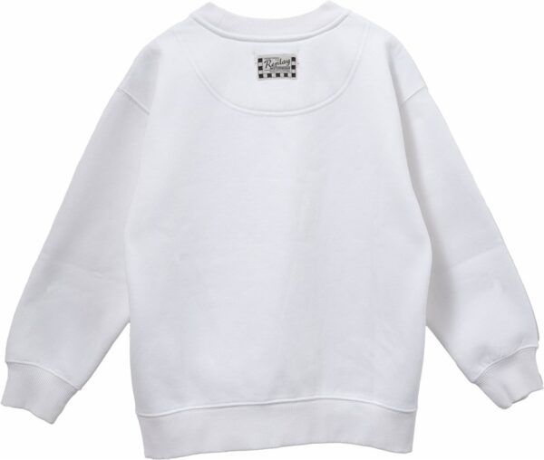 Felpa con patch stampate sul davanti