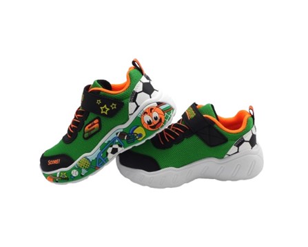 Scarpa ginnica in tessuto tecnico con lacci e velcro