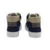 Sneaker alta in pelle con lacci e zip