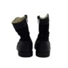 Stivaletto in pelle e velluto con zip