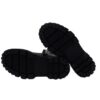 Anfibio in pelle con borchie laterali e zip
