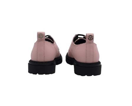 Scarpa bassa in pelle con fiocco in tulle con strass