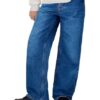 Pantalone in denim modello skater gamba larga